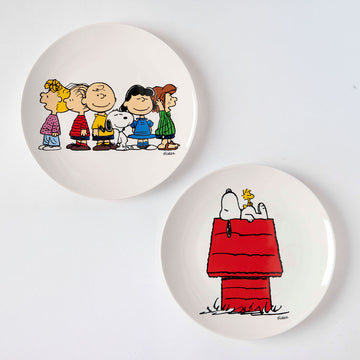 Peanuts 2 Plates - Snoopy & Gang