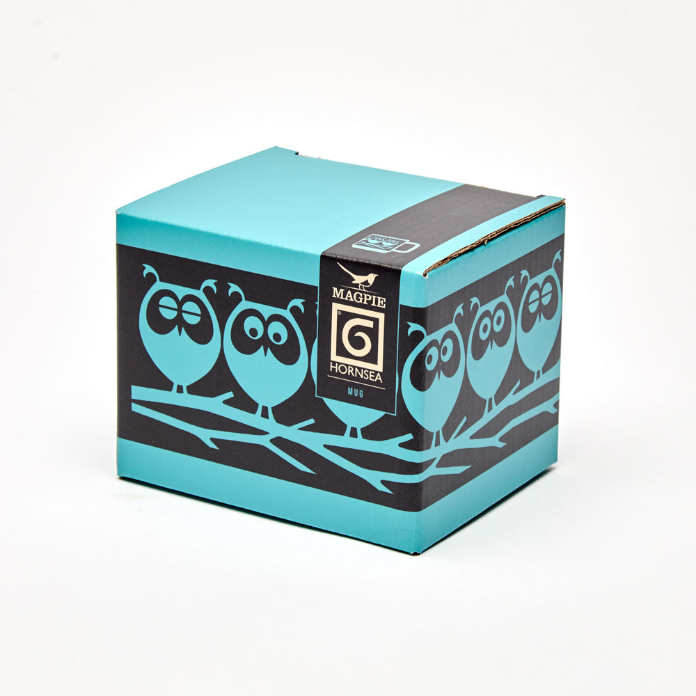 Magpie x Hornsea Mug - Owls on Branch Teal