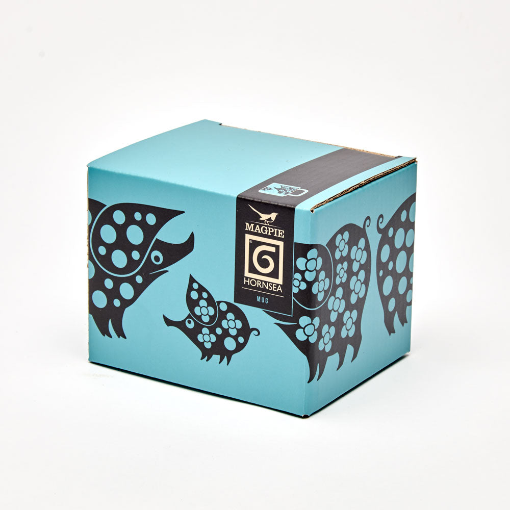 Magpie x Hornsea Mug - Piggie Family Teal