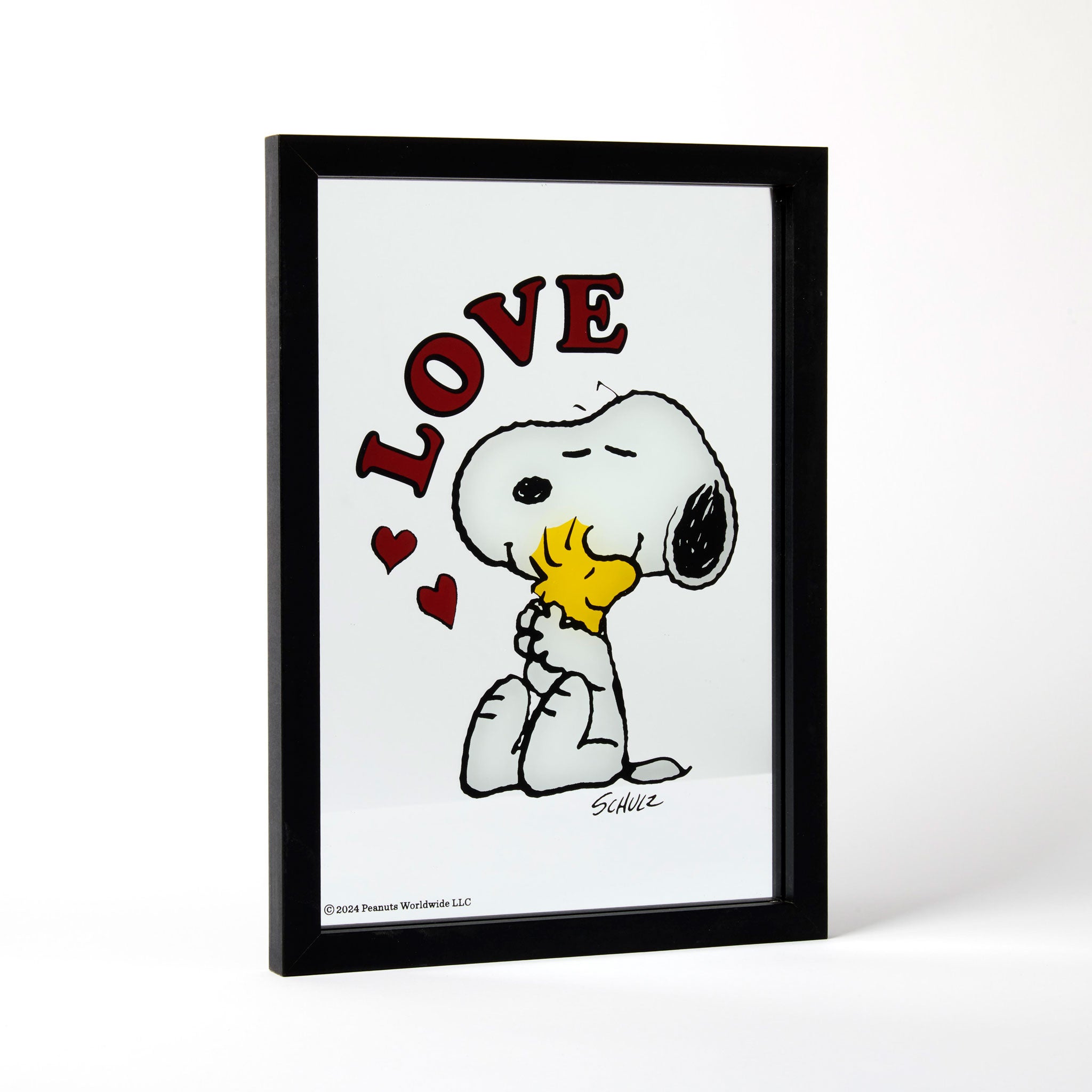 Peanuts A3 Framed Mirror - Love