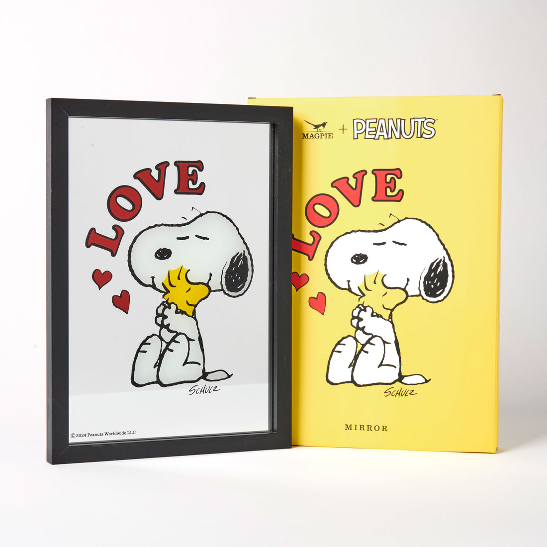 Peanuts A3 Framed Mirror - Love