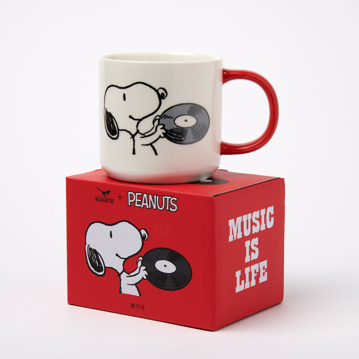 Peanuts Vinyl - Music is Life Mug