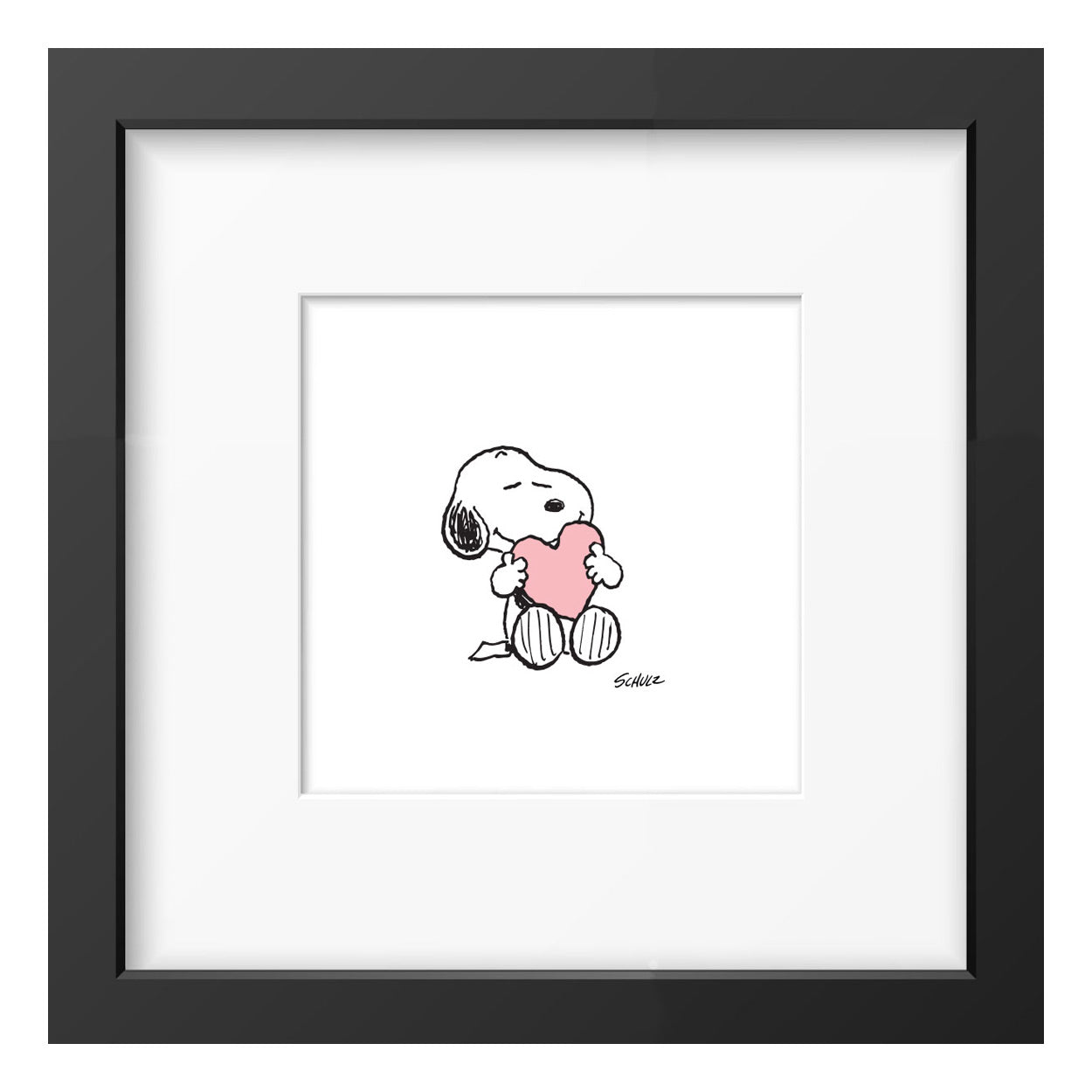 Peanuts Heart Framed Print