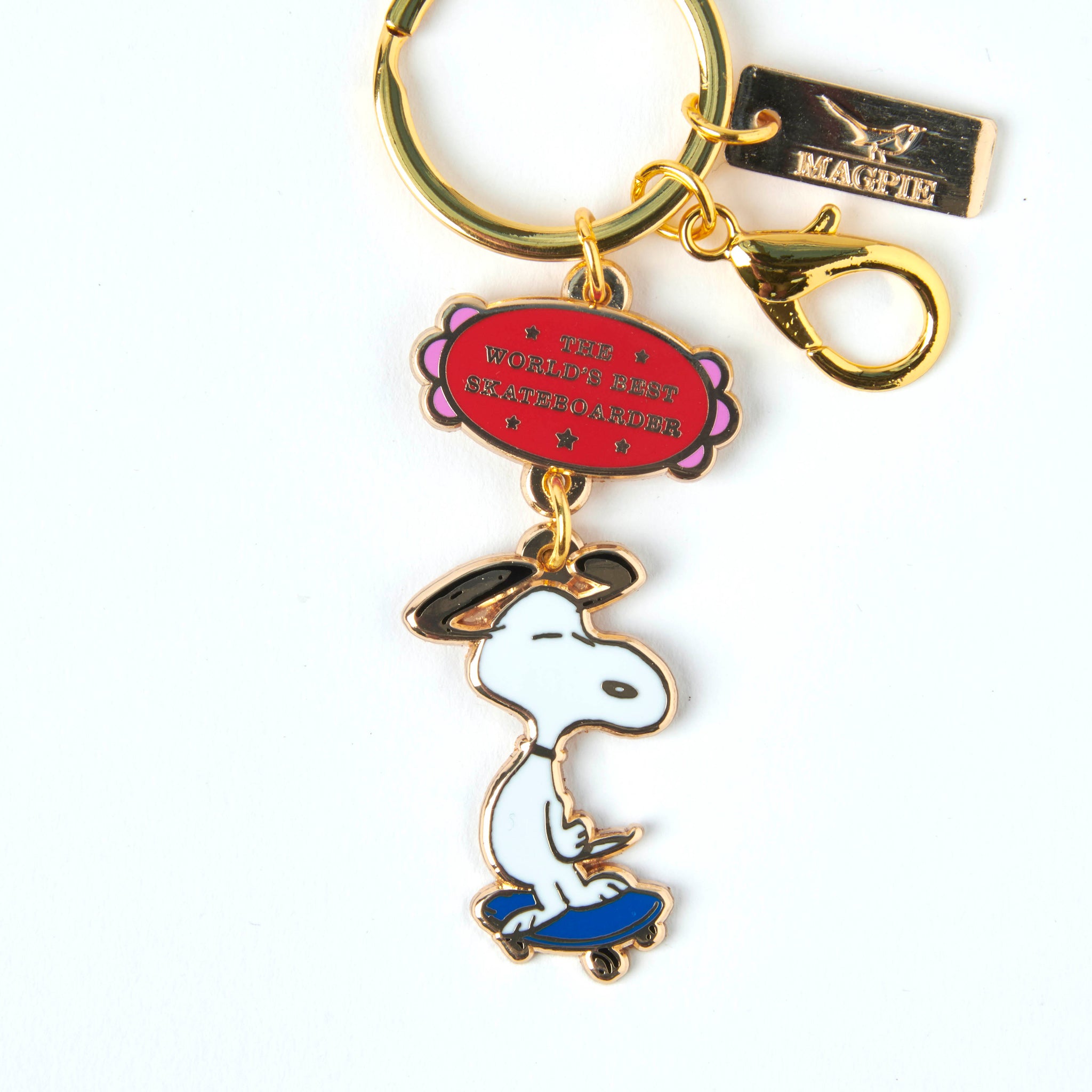 Peanuts World's Best Keyring Skateboarder