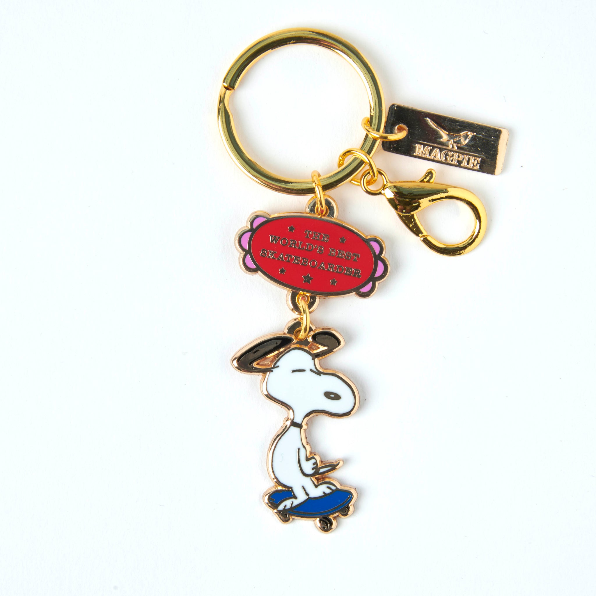 Peanuts World's Best Keyring Skateboarder