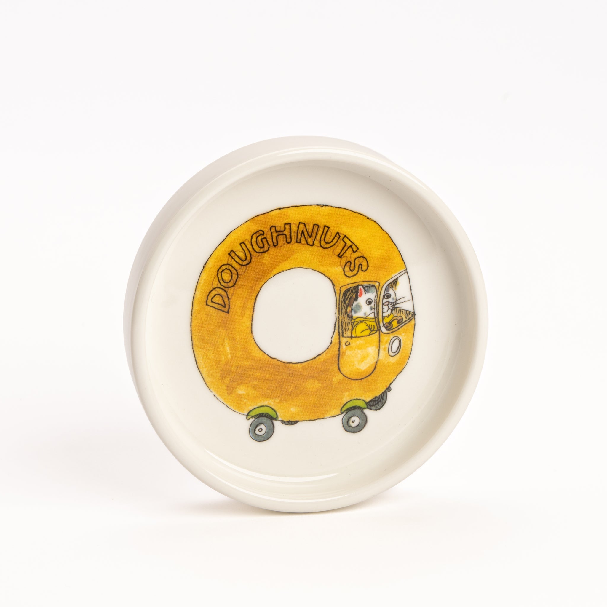 Magpie x Richard Scarry Doughnut Car Round Trinket Dish