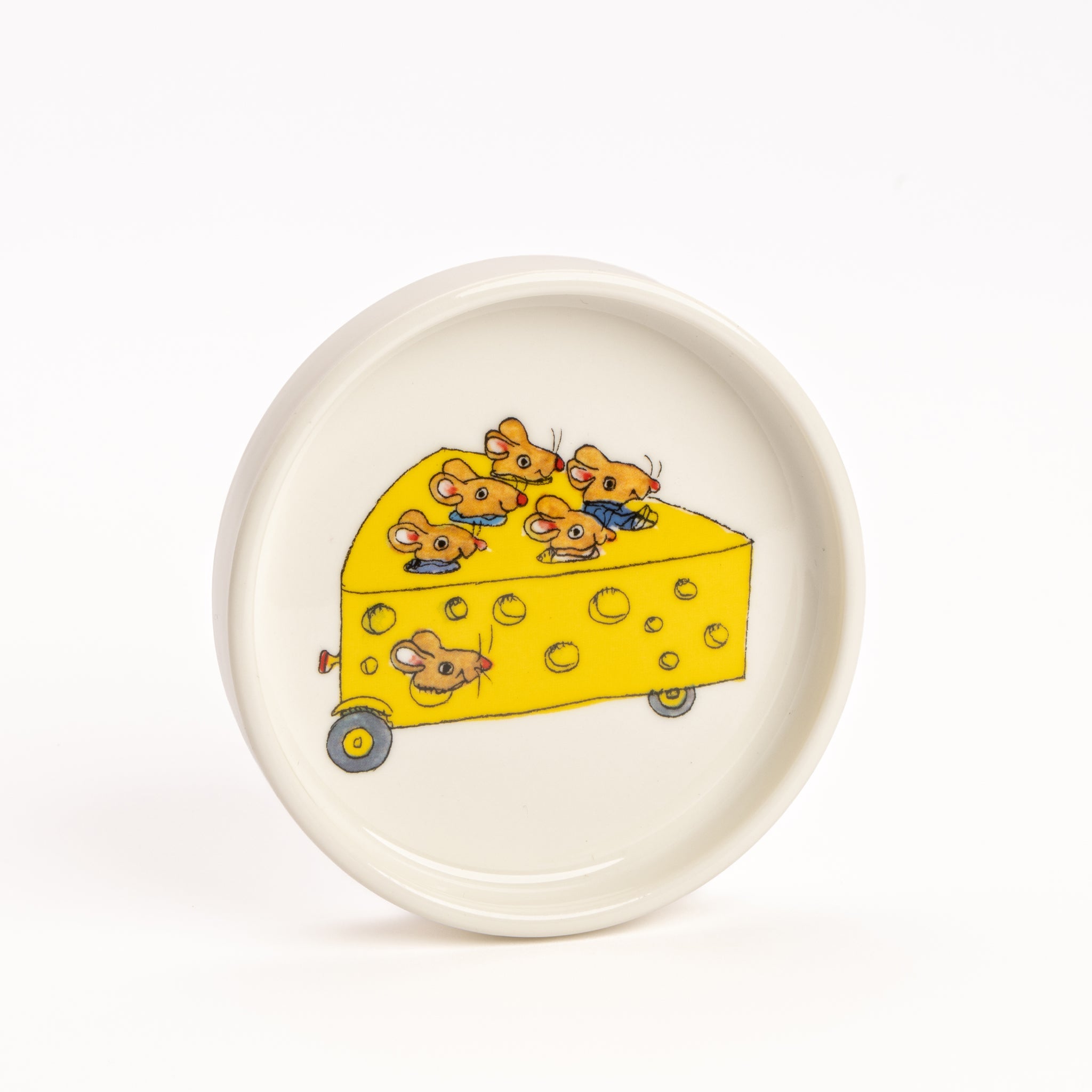 Magpie x Richard Scarry Cheese Car Round Trinket Dish