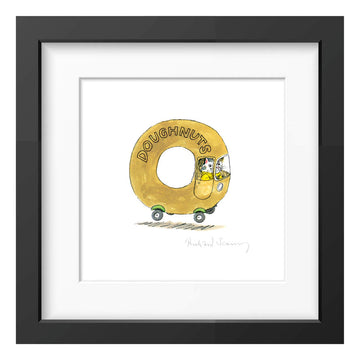 Richard Scarry Doughnut Car Framed Print