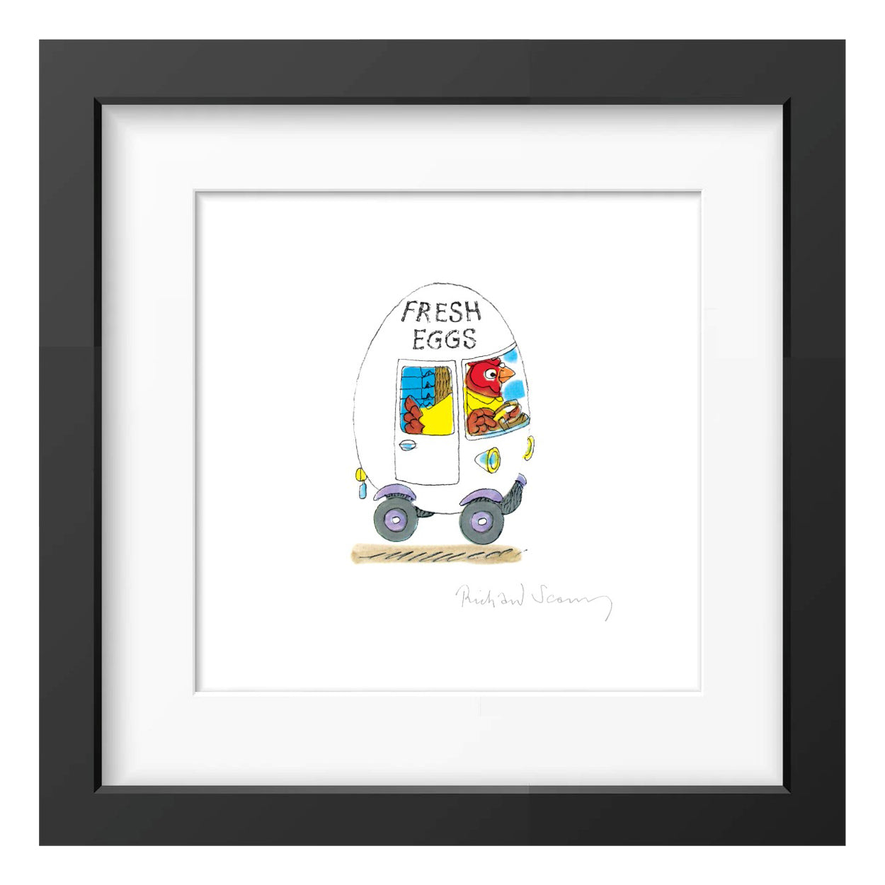 Richard Scarry Egg Van Framed Print