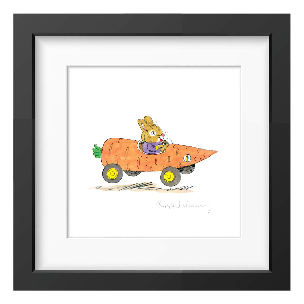Richard Scarry Carrot Car Framed Print