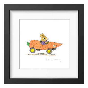 Richard Scarry Carrot Car Framed Print