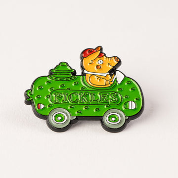 Magpie x Richard Scarry Picklecar Enamel Pin