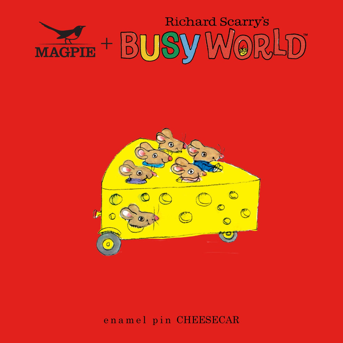 Magpie x Richard Scarry Cheesecar Enamel Pin