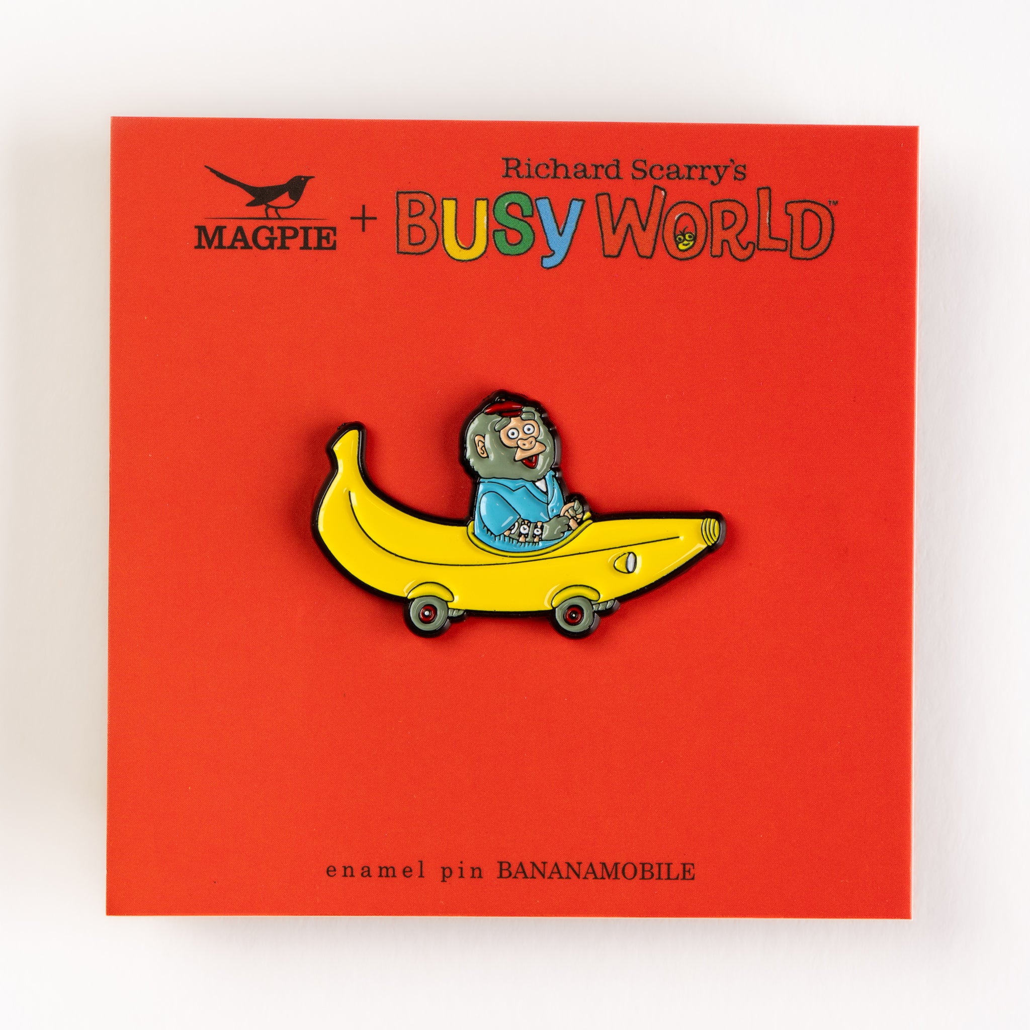 Magpie x Richard Scarry Bananamobile Enamel Pin