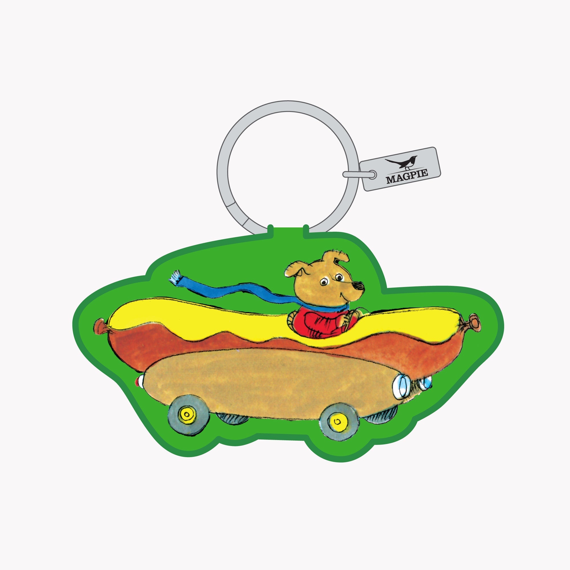 Magpie x Richard Scarry Hotdog Car Key Charm