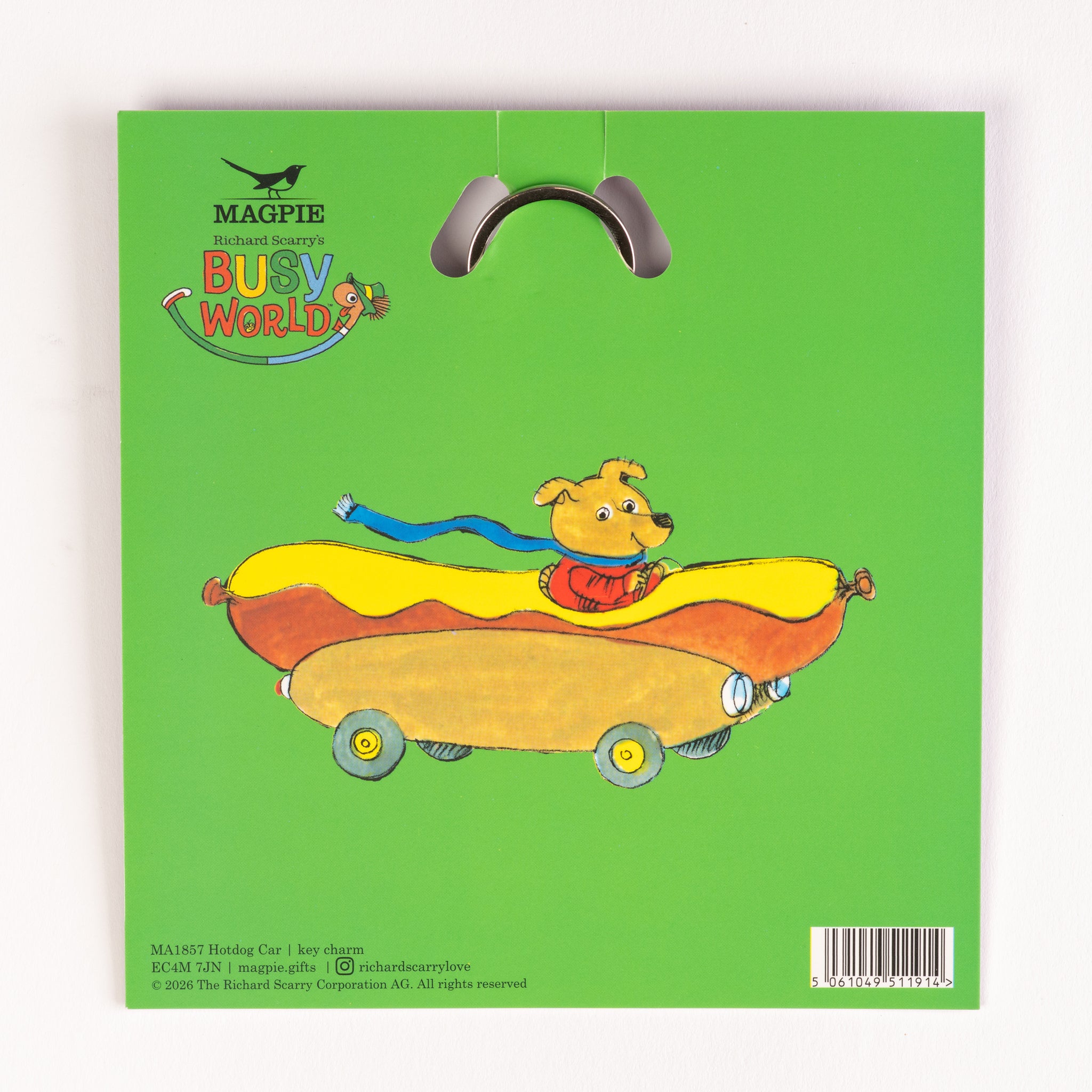 Magpie x Richard Scarry Hotdog Car Key Charm