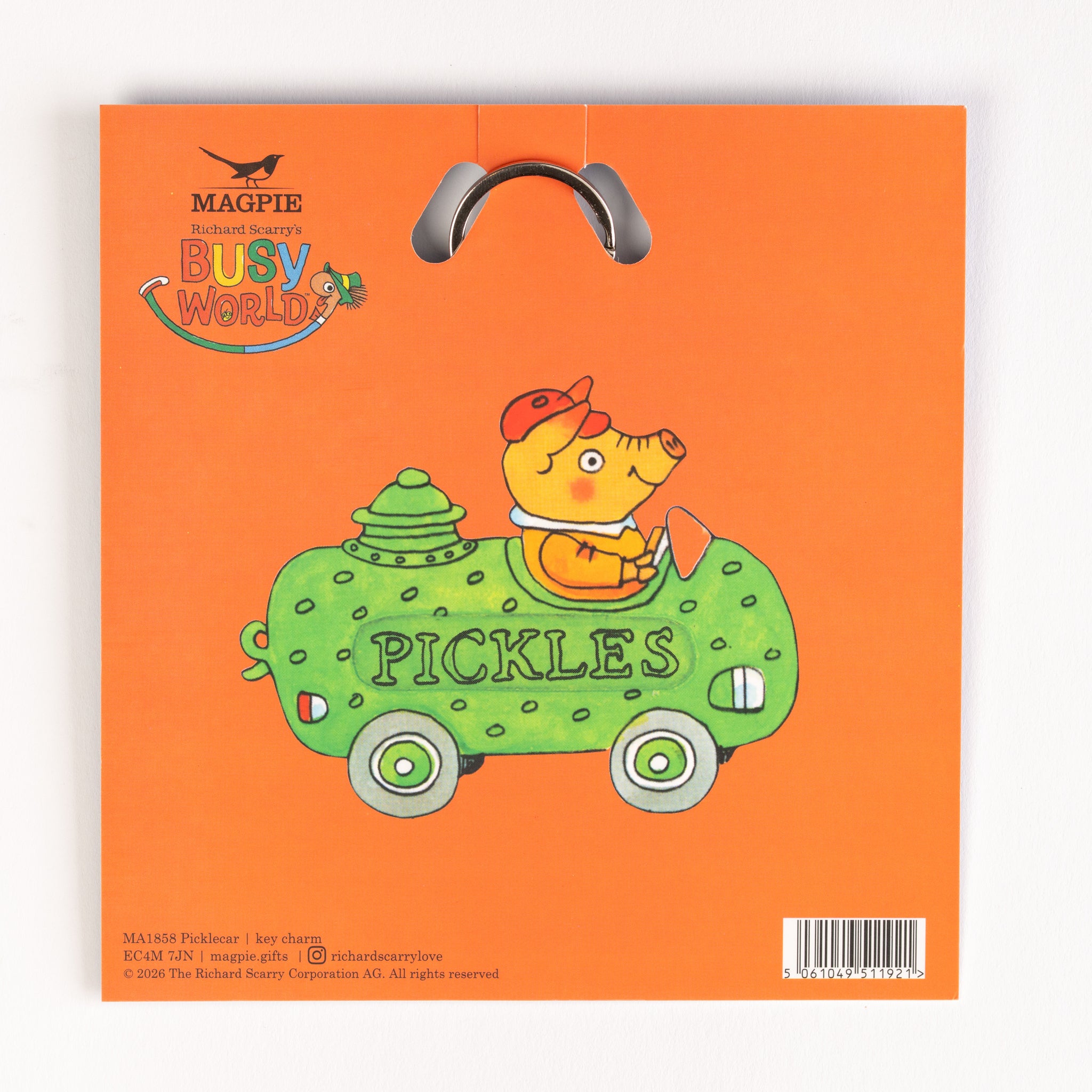 Magpie x Richard Scarry Picklecar Key Charm