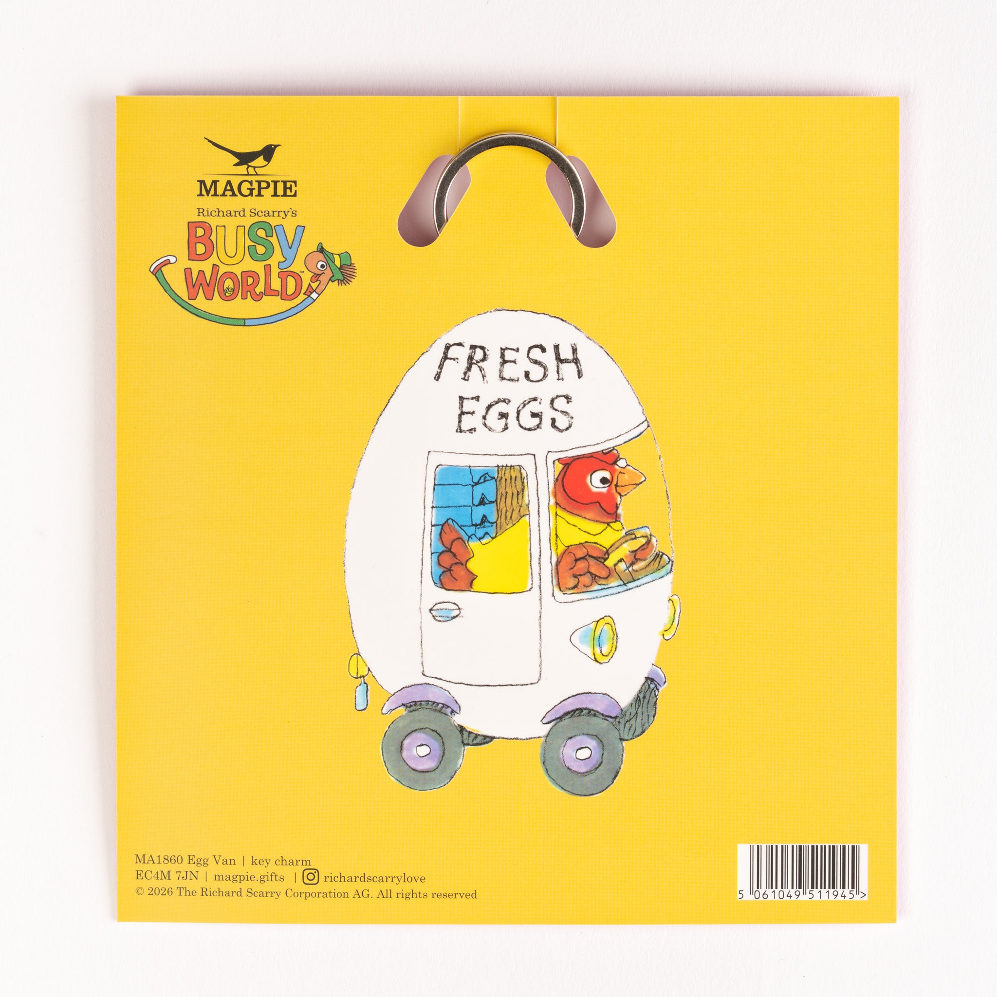 Magpie x Richard Scarry Egg Van Key Charm