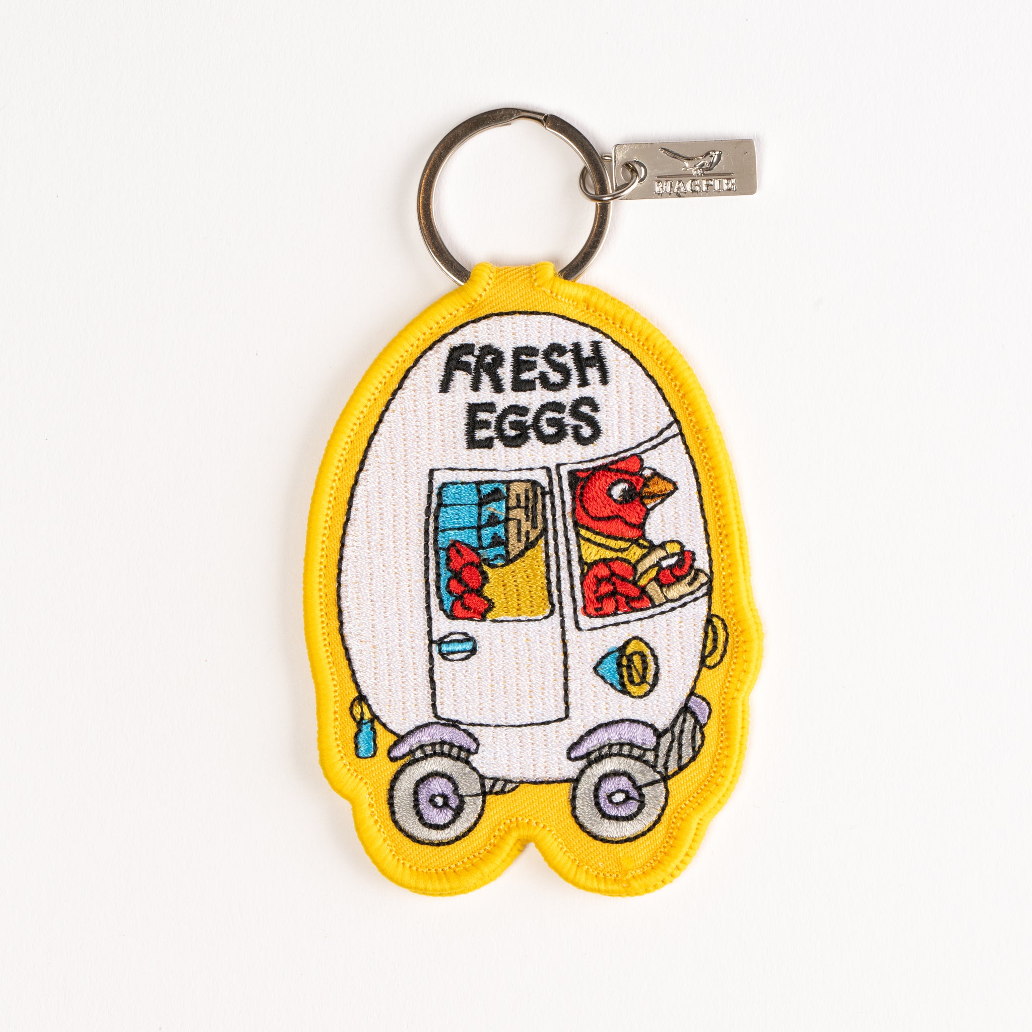 Magpie x Richard Scarry Egg Van Key Charm