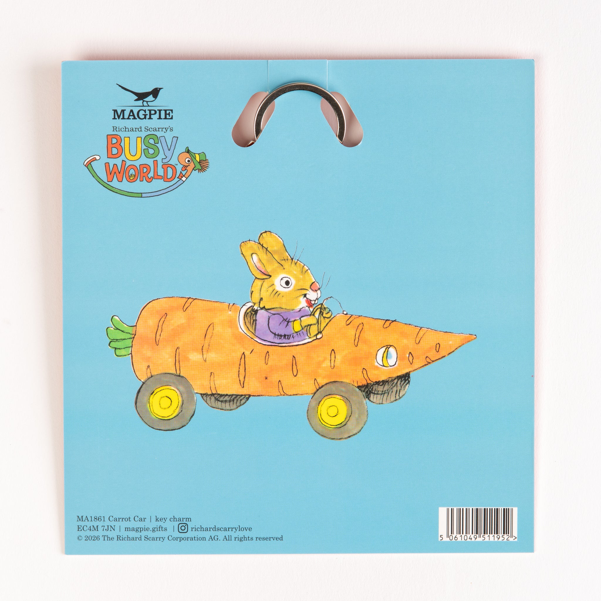 Magpie x Richard Scarry Carrot Car Key Charm