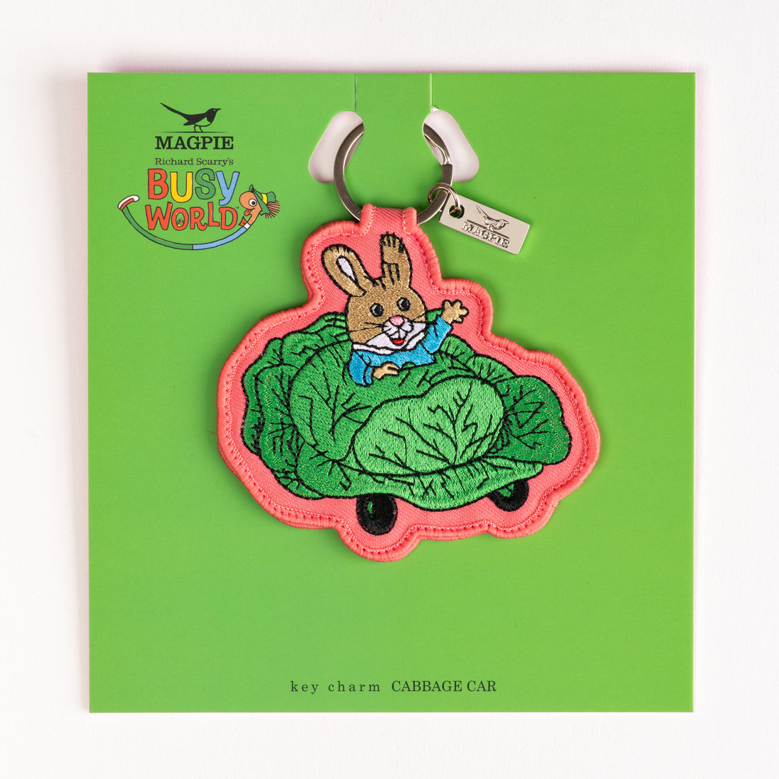 Magpie x Richard Scarry Cabbage Car Key Charm