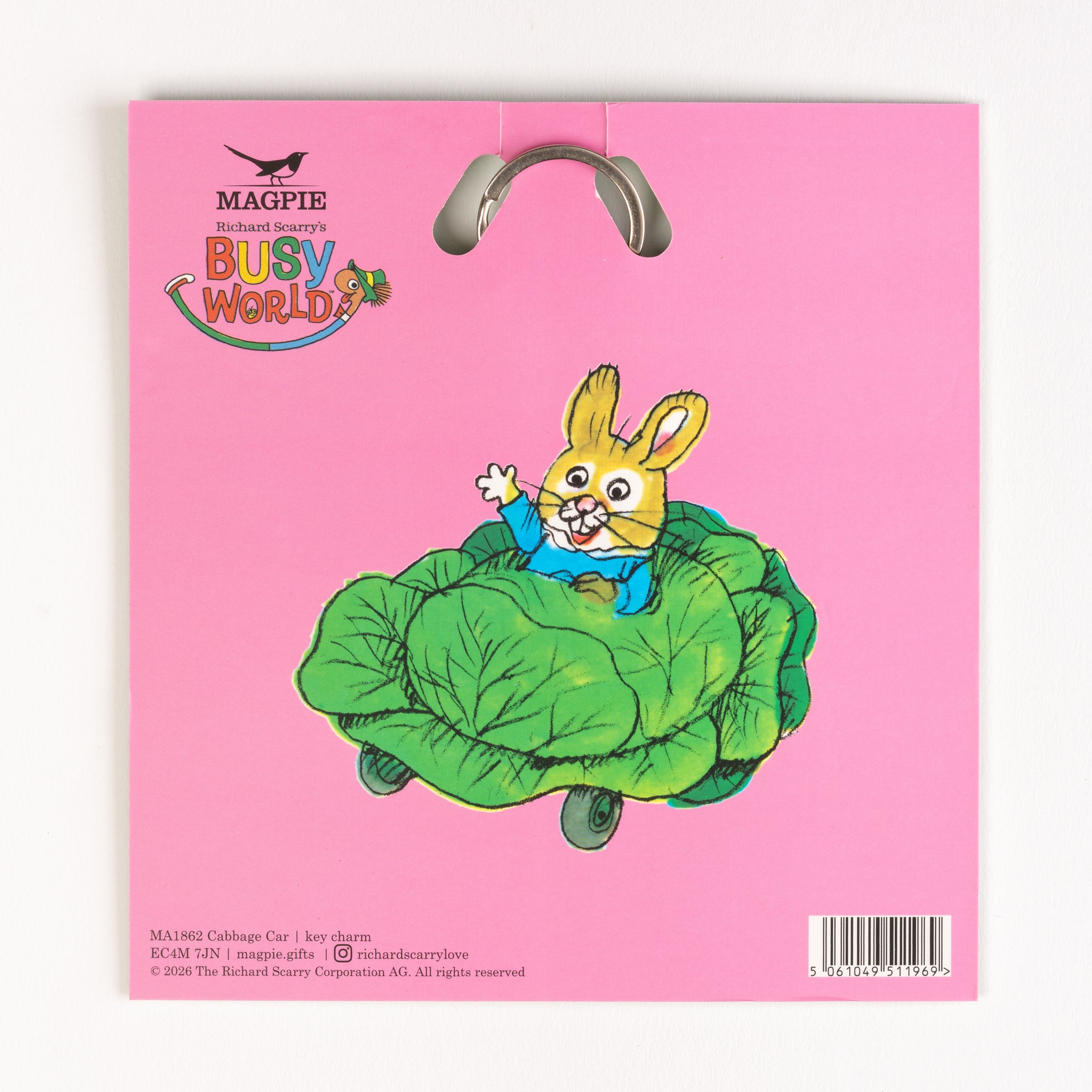 Magpie x Richard Scarry Cabbage Car Key Charm