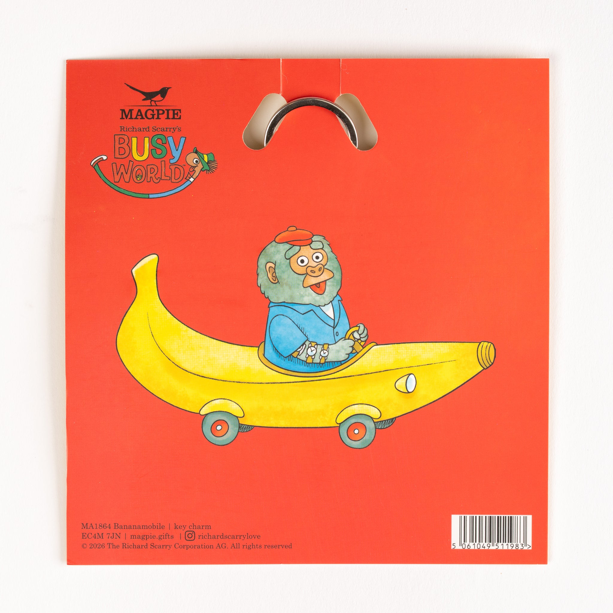 Magpie x Richard Scarry Bananamobile Key Charm