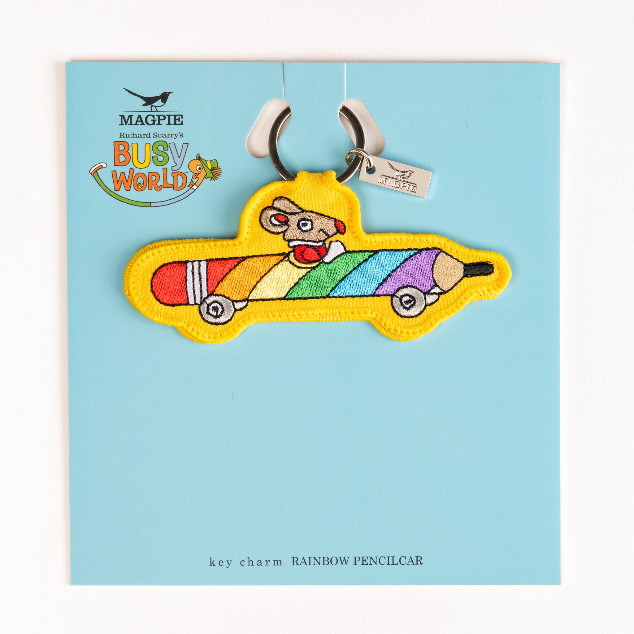 Magpie x Richard Scarry Rainbow Pencilcar Key Charm