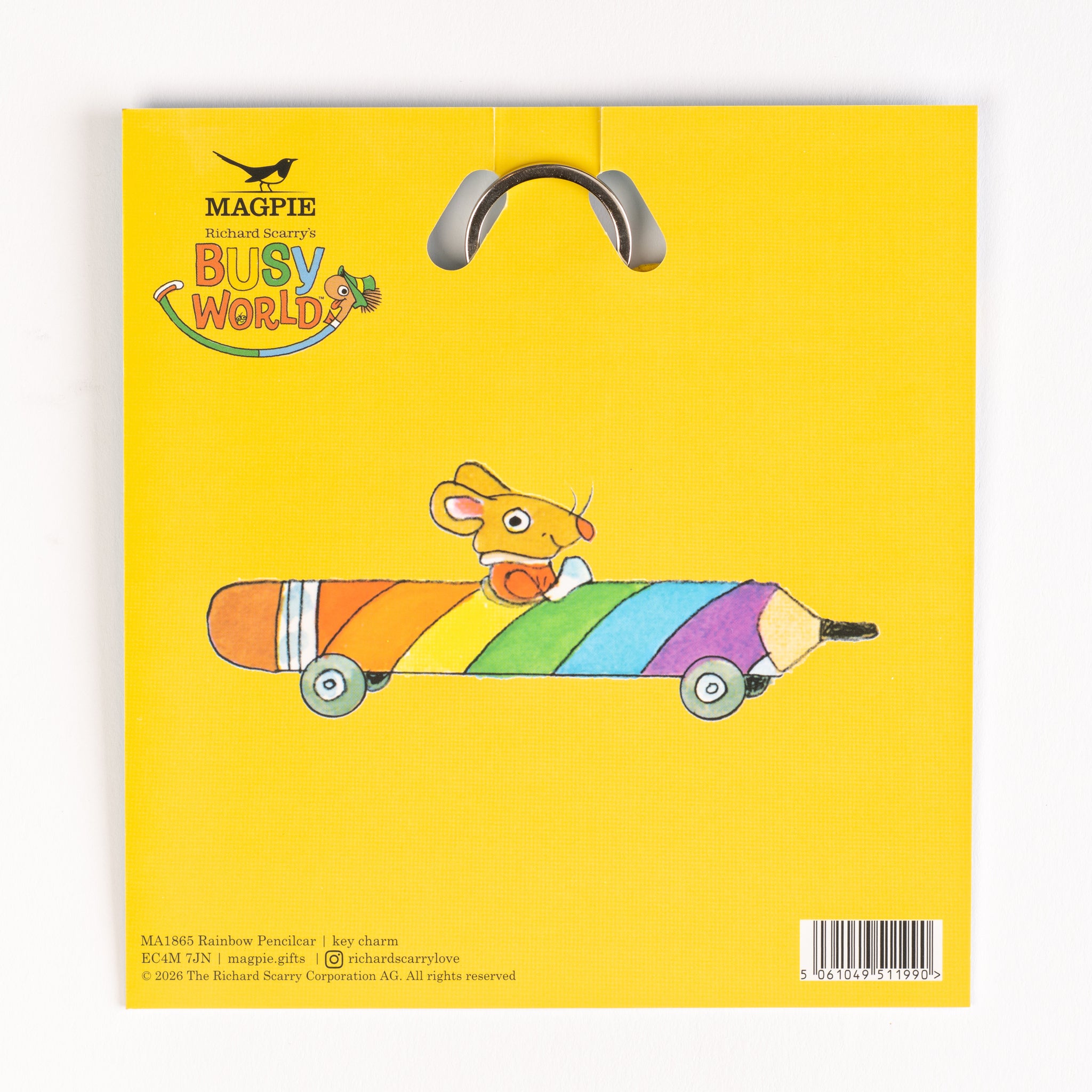 Magpie x Richard Scarry Rainbow Pencilcar Key Charm