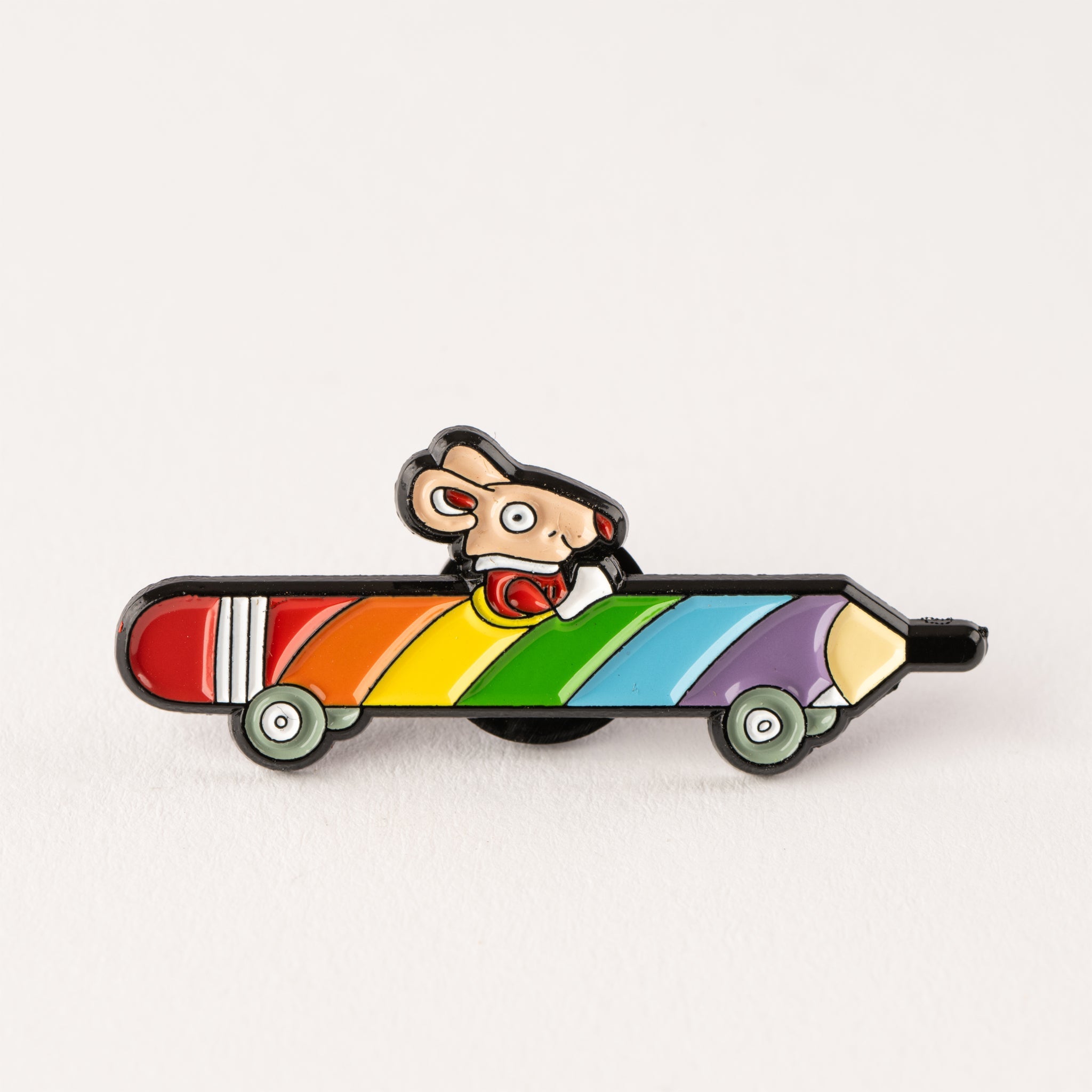 Magpie x Richard Scarry Rainbow Pencilcar Enamel Pin