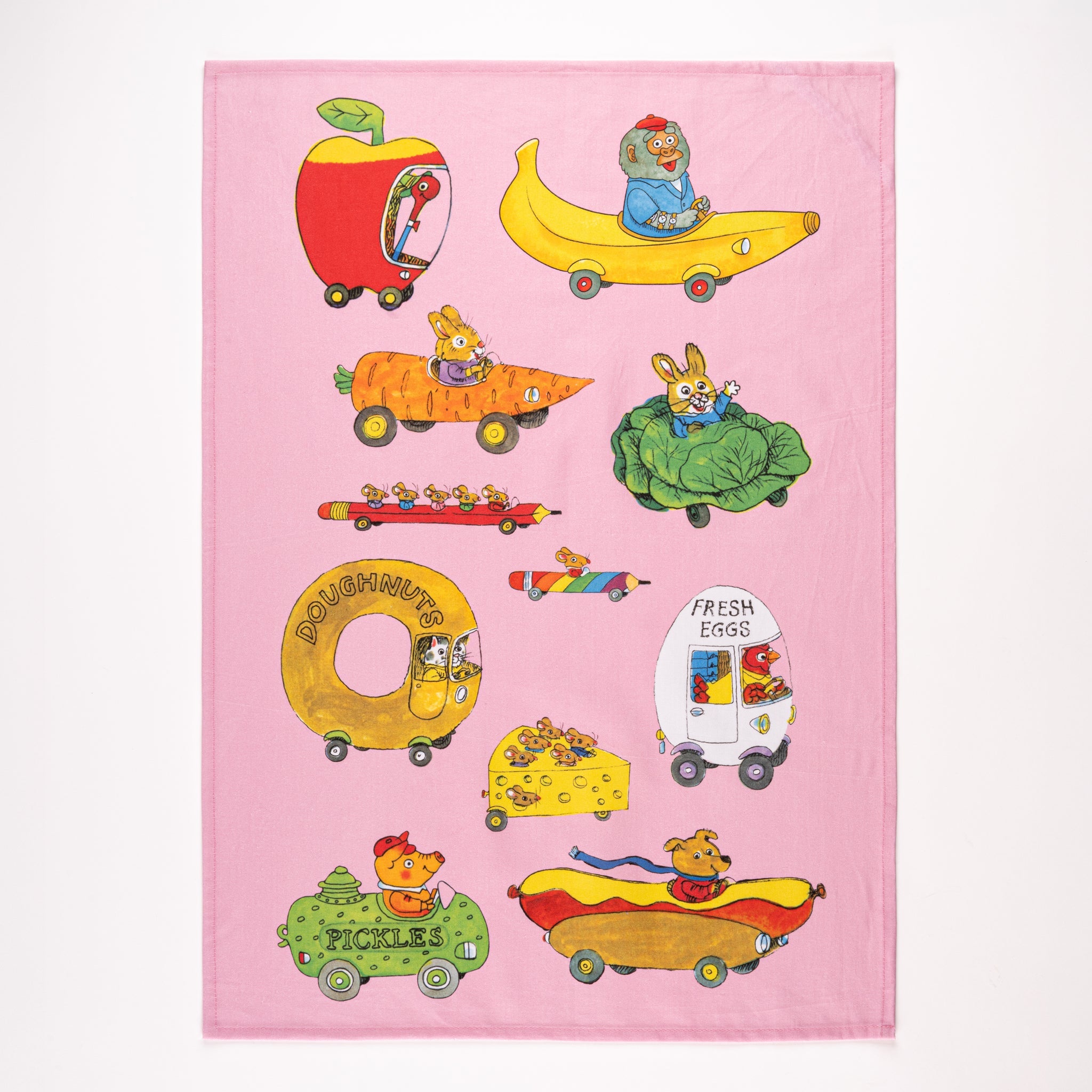 Magpie x Richard Scarry Things that go Teatowel