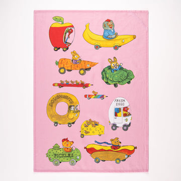 Magpie x Richard Scarry Things that go Teatowel