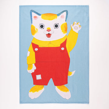 Magpie x Richard Scarry Huckle Cat teatowel