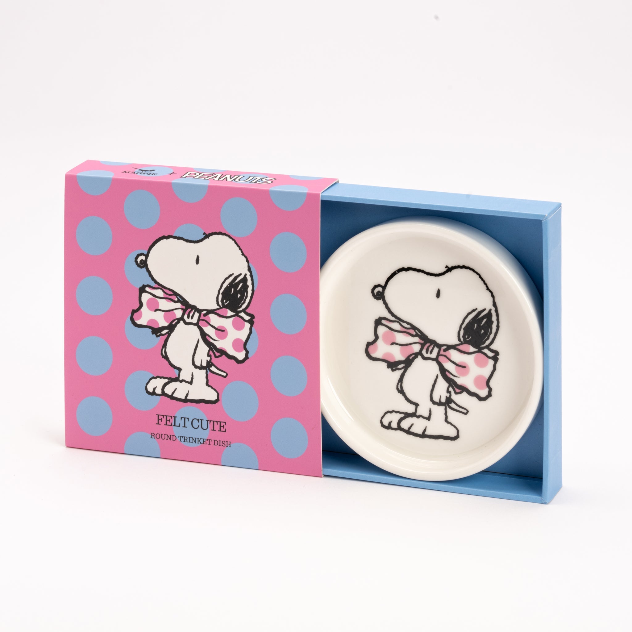 Peanuts Round Trinket Dish Felt Cute