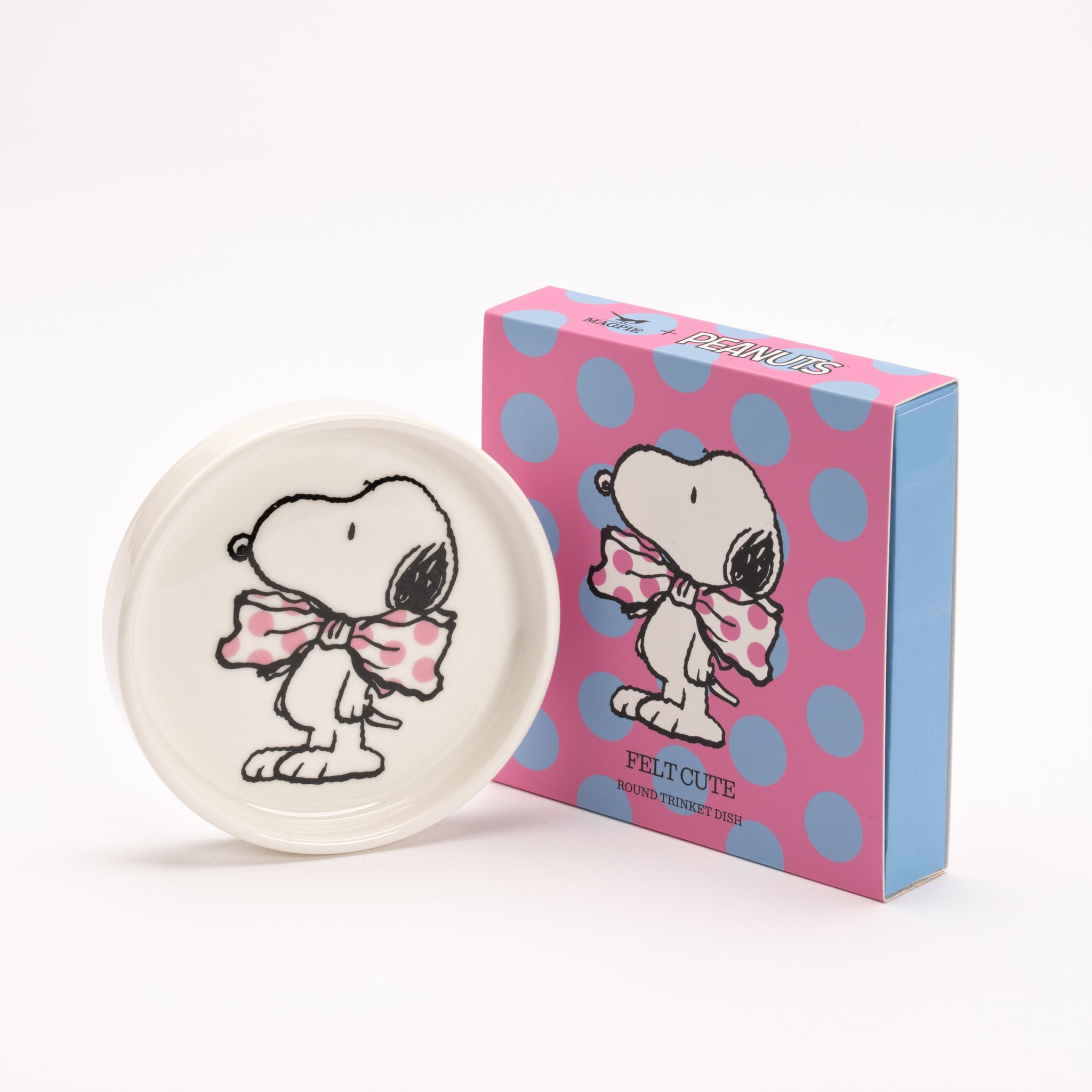Peanuts Round Trinket Dish Felt Cute