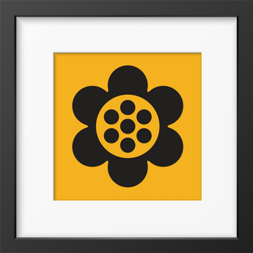 Hornsea Flower Framed Print Yellow