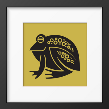 Hornsea Frog Framed Print Chartreuse