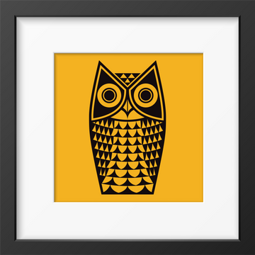 Hornsea Owl Framed Print Yellow