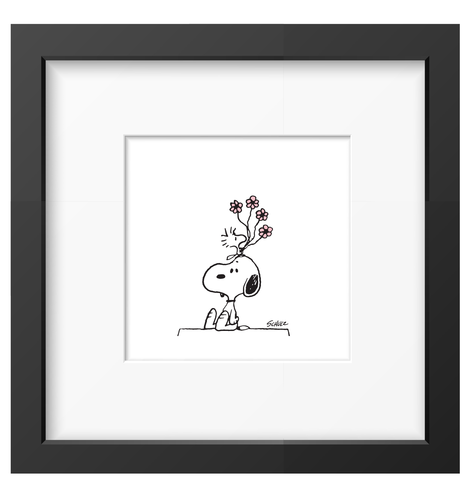 Peanuts Flowers Framed Print