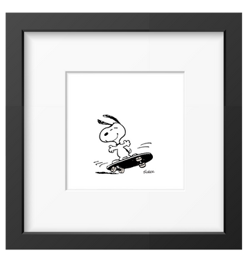 Peanuts Skateboard Framed Print