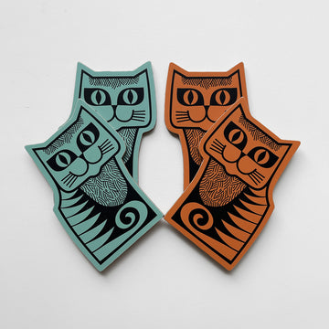 Magpie x Hornsea Cat Shaped Coasters - set of 4