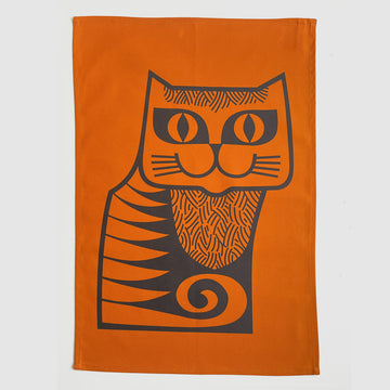 Magpie x Hornsea Cat Tea Towel - Orange