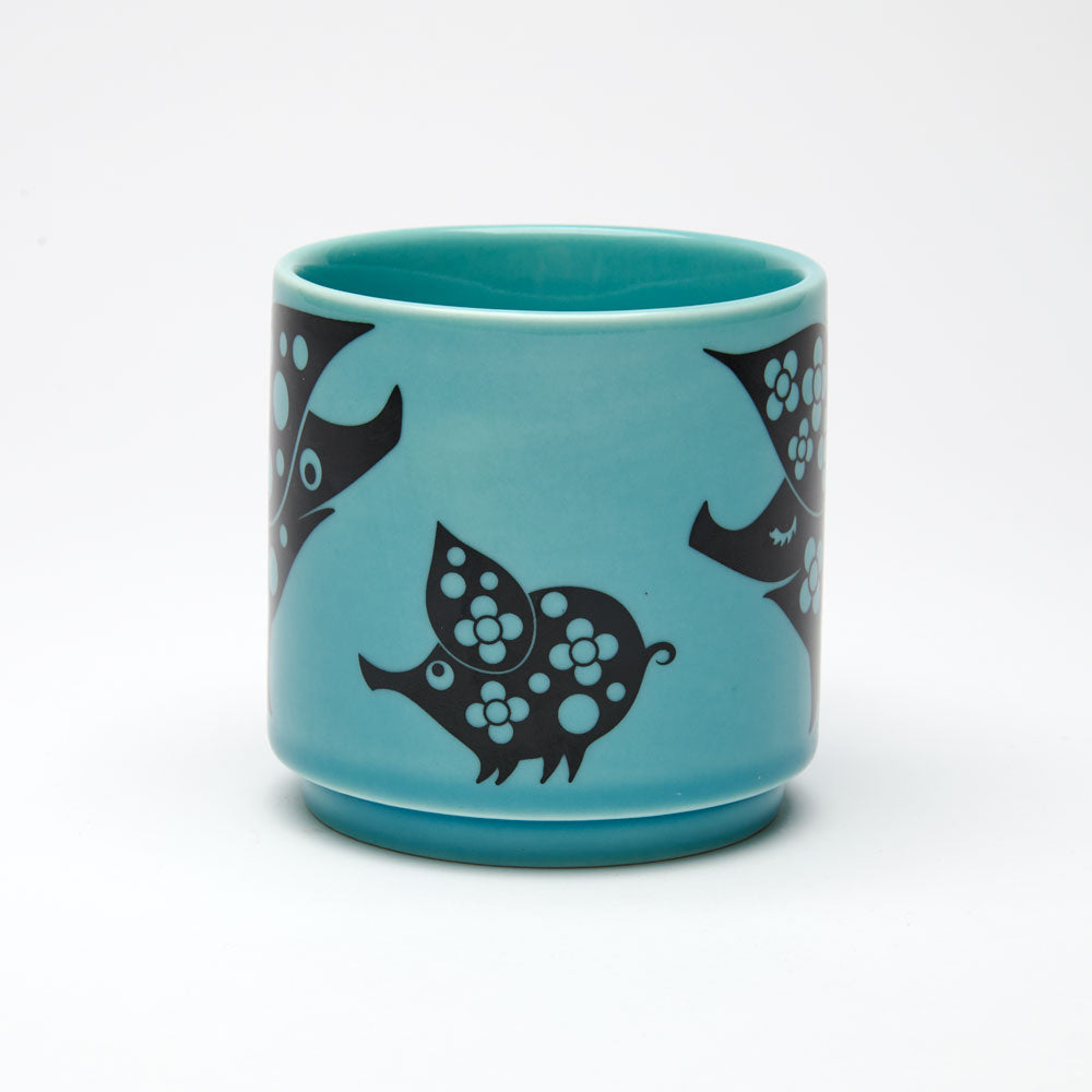 Magpie x Hornsea Mug - Piggie Family Teal