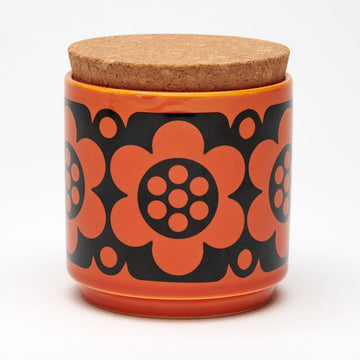 Magpie x Hornsea Storage Jar - Geo Flower Orange