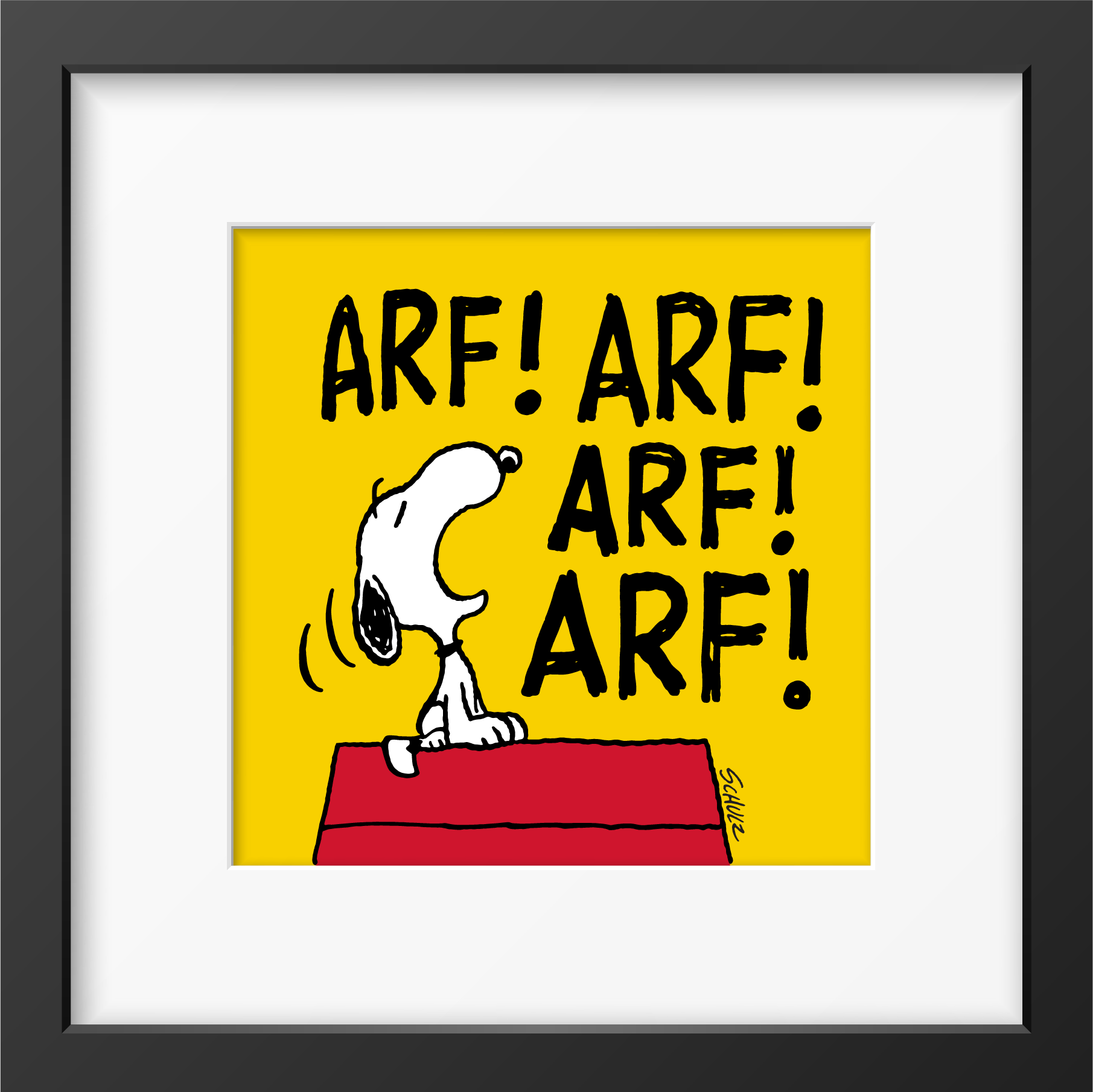Peanuts Arf Framed Print