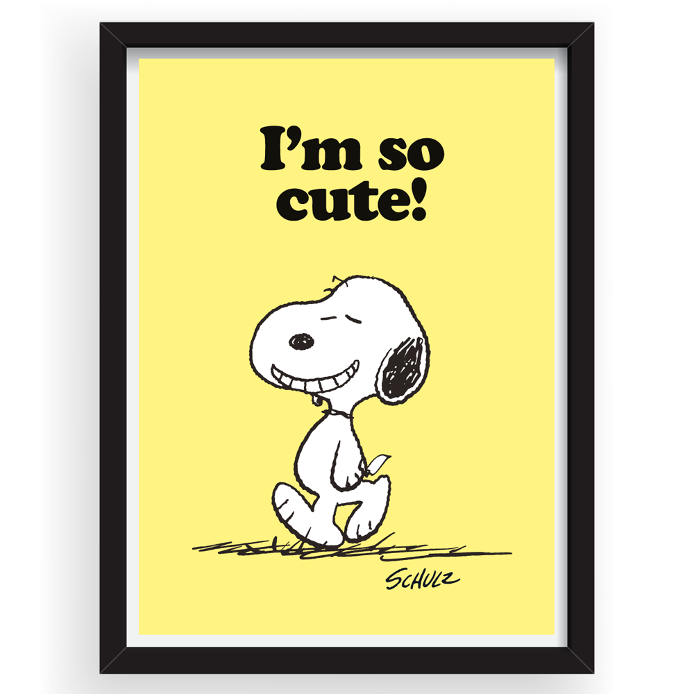 Peanuts A3 Framed Art - I'm so Cute