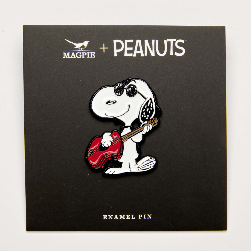 Peanuts Music is Life Enamel Pin - Guitar