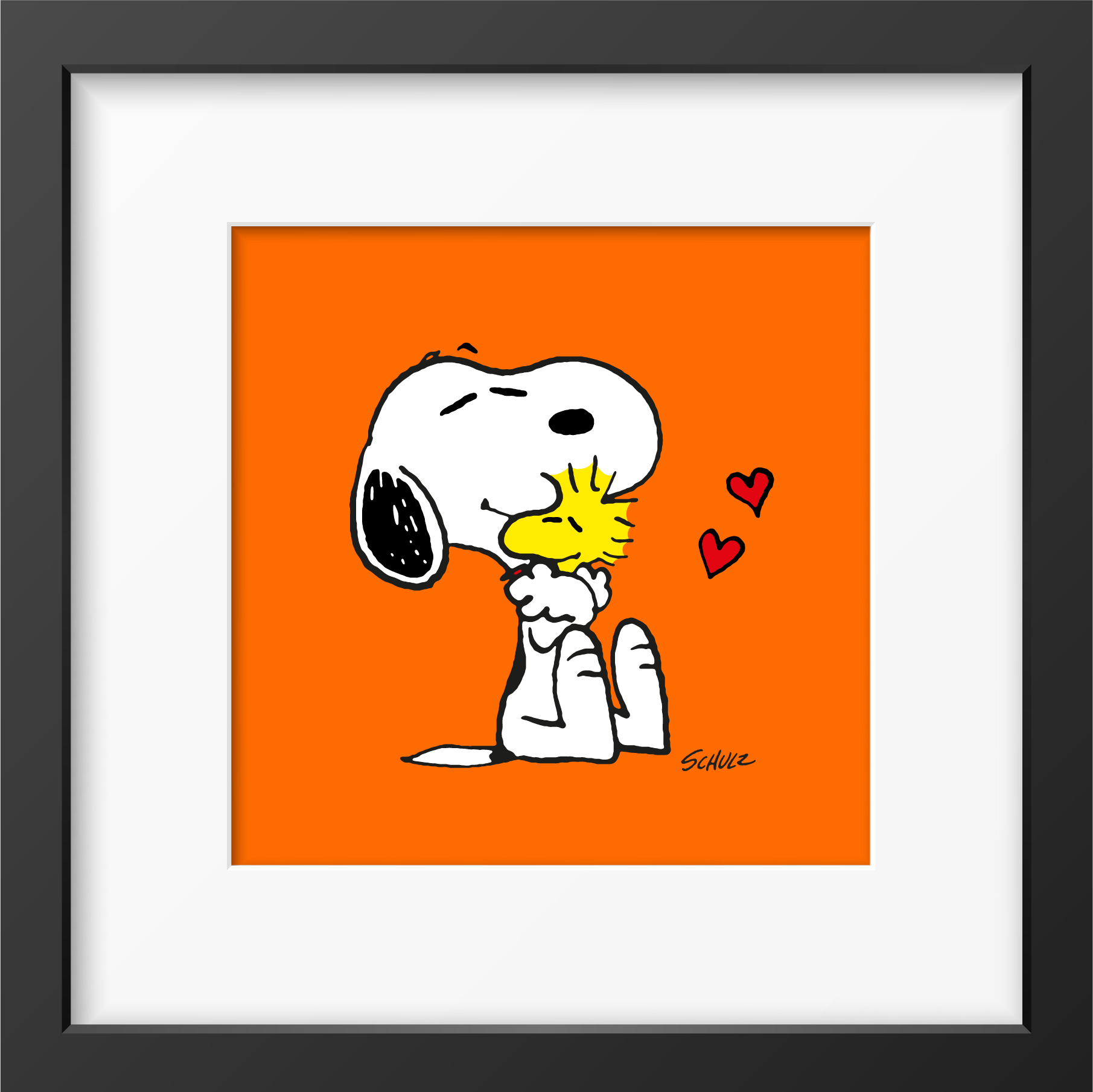 Peanuts Hug Framed Print